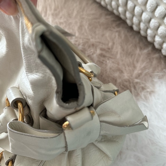 Miu Miu Women's Gray Leather Handbag - Picture 9 of 15